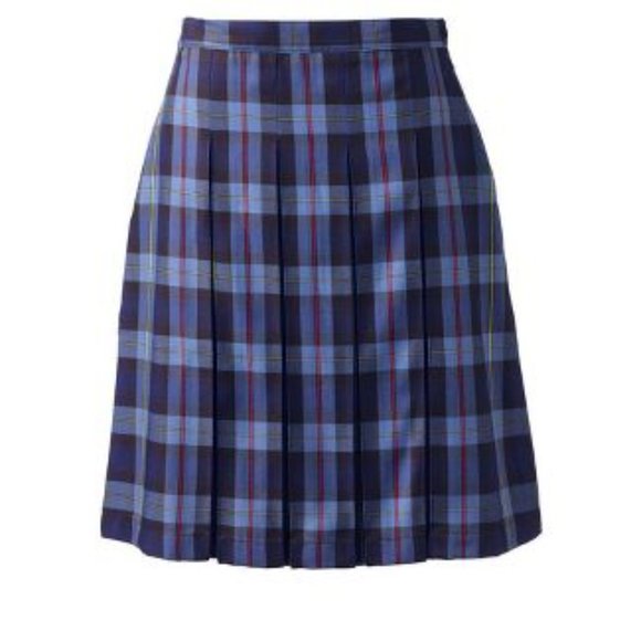 Lands' End Women's Plaid Box Pleat Skirt, School Uniform, NWT - Picture 2 of 2